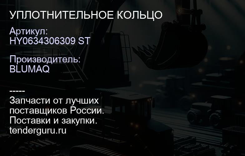 HY0634306309 ST УПЛОТНИТЕЛЬНОЕ КОЛЬЦО | купить запчасти